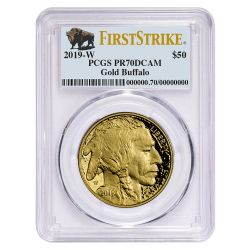 2019 1 oz PCGS PR-70 First Strike US Gold Buffalo Proof Coin