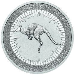 2020 1 oz Australian Platinum Kangaroo Coin BU