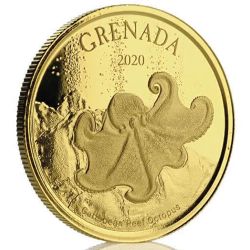 2020 1 oz Grenada Octopus Gold Coin
