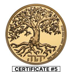 2020 1 oz Tree of Life Proof Gold Coin - COA #5