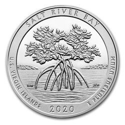 2020 Salt River Bay National Historical Park ATB 5 oz Silver Coin - America The Beautiful
