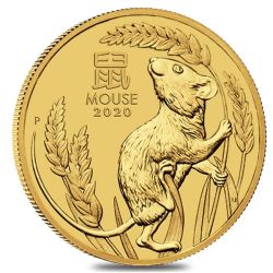 2020 1 oz Year of the Mouse Gold Coin - Perth Mint Lunar Series III