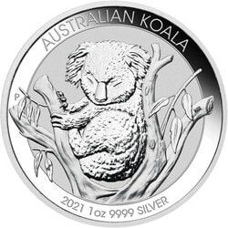 2021 1 oz Australian Silver Koala Coin BU