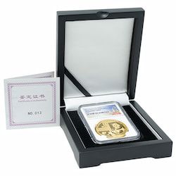 2021 NGC PF-70 First Day of Issue 2 oz Chinese Gold Panda Medal Proof with Box and COA - Macau Expo Museum Reopen