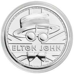 2021 1 oz British Music Legends Elton John Silver Coin