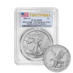 2021-S PCGS MS-69 First Strike Type 2 American Silver Eagle