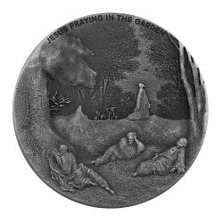 2021 2 oz Jesus Praying In The Garden Biblical Silver Coin Series