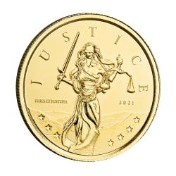 2021 1 oz Lady Justice Gold Coin - Free Shipping at SD Bullion