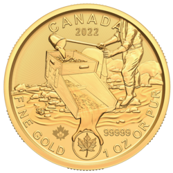 2022 1 oz RCM Klondike Gold Rush Coin - .99999 in Assay