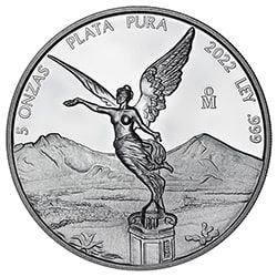 2022 5 oz MX Silver Libertad Proof Coins