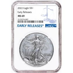 2022 NGC MS-69 Early Release American Silver Eagle Coin