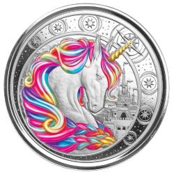 2023 1 oz Ghana Unicorn Silver Colored Proof Coin - "Blossom"