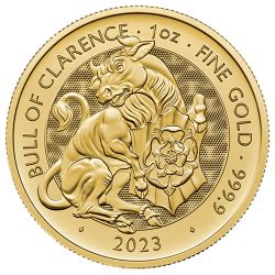 2023 1 oz Tudor Beast Bull of Clarence Gold Coin