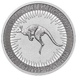 2023 PE Platinum Kangaroo 1 oz Coin - Reverse