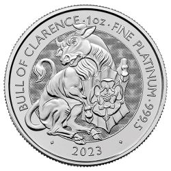 2023 1 oz Tudor Beast Bull of Clarence Platinum Coin
