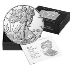 2023-W 1 oz American Silver Eagle Proof Coin w/Box & COA