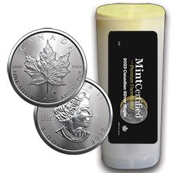 2023 RC Silver Maple MintCertified Premium Uncirculated 1 oz Coin | Sealed Tube