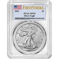2023 PCGS MS-70 First Strike 1 oz American Eagle Silver Coin