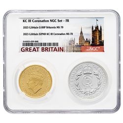 2023 NGC MS-70 King Charles III Coronation 2-Coin Set