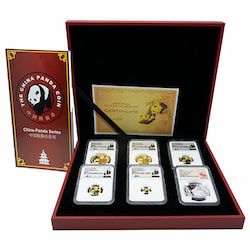 2023 NGC MS-70 One of First 200 Struck at Shenzhen Mint Chinese Gold Panda 5-Coin Signature Set with Box and COA