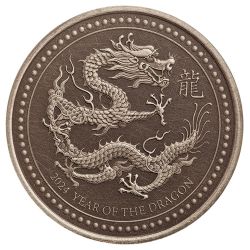 2024 1/2 oz Samoa Antique Silver Dragon Coin