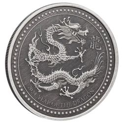 2024 1 oz Samoa Antique Silver Dragon Coin