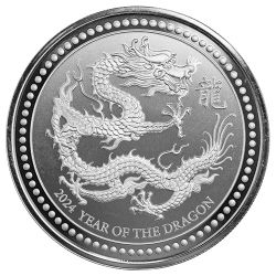 2024 2 oz Samoa Silver Dragon Coin