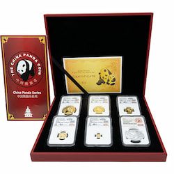 2024 NGC MS-70 Chinese Gold Panda Prestige 5-Coin Signature Set with Box and COA - One of the First 200 Struck at Shenzhen Mint 