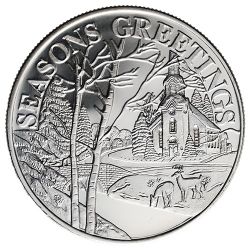 2024 1 oz Season's Greetings - Church Silver Round