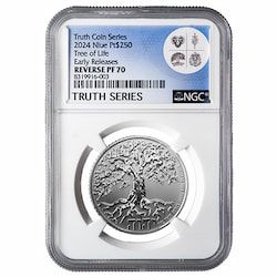 2024 NGC PF-70 Early Releases 1 oz Tree of Life Reverse Proof Platinum Coin