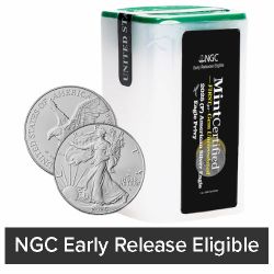 2025-(P) Eagle Privy 1 oz American Silver Eagle Coin NGC MintCertified™ FIRST30 | Sealed Tube of 20
