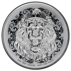 2025 5 oz Roaring Lion High Relief Silver Coin