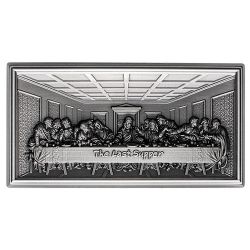 2025 2 oz The Last Supper Antiqued Ultra High Relief Stacker Silver Bar