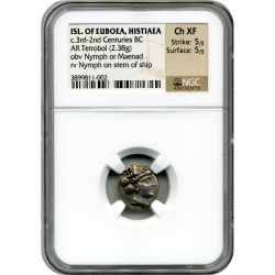 Isle of Euboea, Histiaea AR Tetrobol 3rd-2nd Centuries BC - NGC Ch XF
