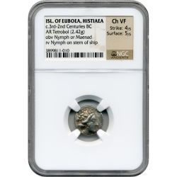 Isle of Euboea, Histiaea AR Tetrobol 3rd-2nd Centuries BC - NGC Ch VF