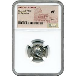 Twelve Caesars Titus AR Denarius AD 79-81 - NGC VF