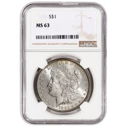 Pre-1921 NGC MS-63 Morgan Silver Dollar - Random Year