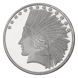 1 oz SilverTowne Silver Indian Head Round