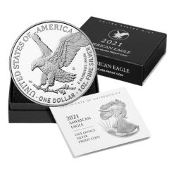 2021-S 1 oz American Silver Eagle Proof Coin with Box & COA