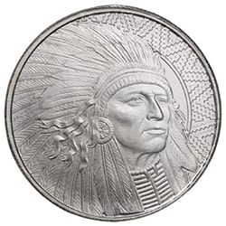 Bullion Works Silver Buffalo Warrior 1 oz Round - Obverse