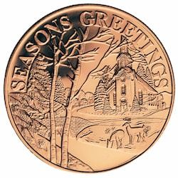 2026 1 oz Season's Greetings - Church Copper Round