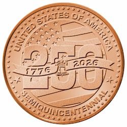 America's 250th Anniversary 1 oz Copper Round