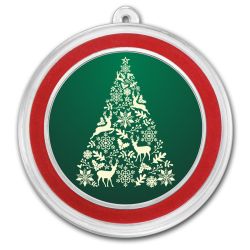 1 oz Silver Holiday Round - Christmas Tree