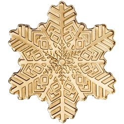 1/2 Gram $5 Golden Snowflake Gold Coin