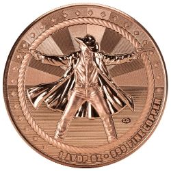 1 oz The Gunslinger Copper Round - Cowboy Series