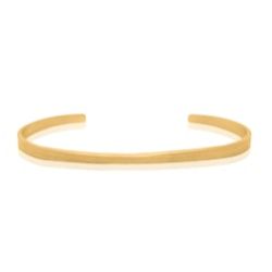 Dual Finish Crossover 24k Gold Bangle| SD24K 