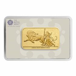 2025 1 oz Una and the Lion Gold Bar