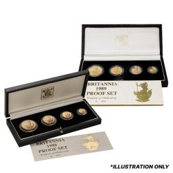 Gold Britannia 4-Coin Proof Set - Random Year