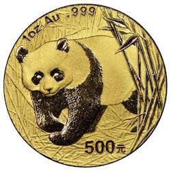 2001 1 oz Chinese Gold Panda Coin
