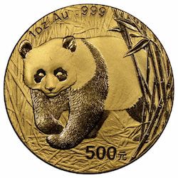 2002 1 oz Chinese Gold Panda Coin